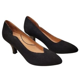 LDP L'Amour Des Piedes Bamelle Leather Round Toe Pump Black Heels Size 9.5 $239